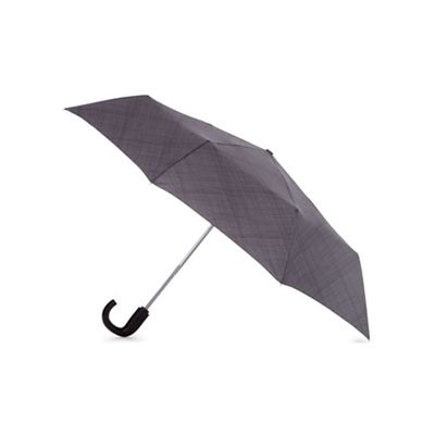 Grey checked automatic umbrella